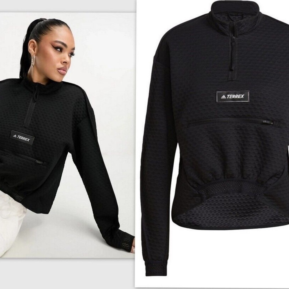 adidas PERFORMANCE Terrex Hike 1/2 Zip Fleece Black
